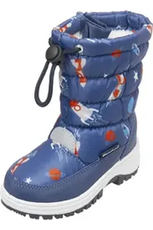 Playshoes Winterstiefel Winter-Bootie Weltraum, Größe: 22/23, Farbe: marine blau