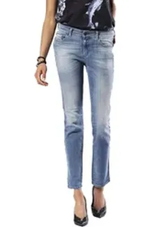 Diesel Straight-Jeans Sandy 0675D Stretch Damen Jeans Hose Slim Straight blau W26