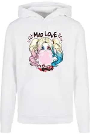 Absolute Cult Kapuzensweatshirt Herren Batman - Harley Quinn Mad Love Basic Hoody (1-tlg) weiß XXL