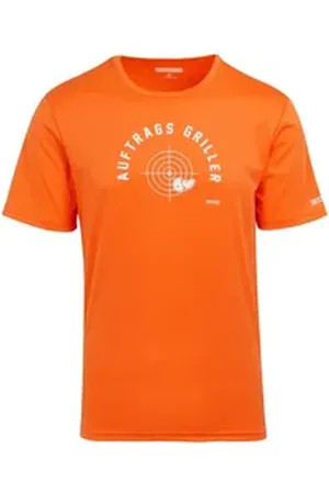 Regatta Funktionsshirt Fingal Slogan III mit Markenlogo auf dem Ärmel orange XL