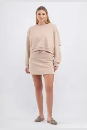 Tom Barron Freizeitanzug Women Sweatshirt And Skirt Set beige L