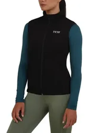 TCA Funktionsweste Damen Flyweight Windweste mit Reißverschlusstaschen - Schwarz (1-tlg) schwarz L