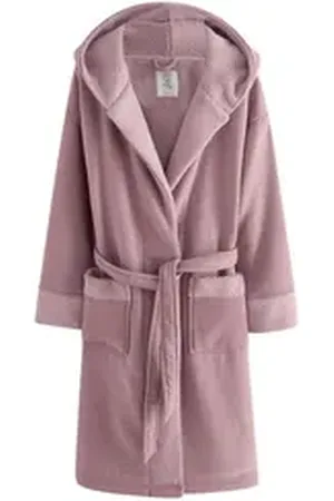 Next Damenbademantel Co-ord Morgenmatel mit Borgfutter, Polyester rosa L