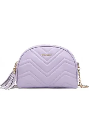 MISS LULÙ Umhängetasche Damen Crossbody Bag aus PU-Leder lila