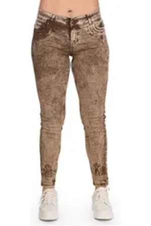 hangOwear Trachtenjeans Trachtenjeans Damen - HENDRINA LANG - schlamm 44