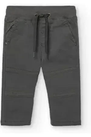 Boboli Thermohose Hose gefüttert Gabardine anthrazit (1-tlg) grau 122