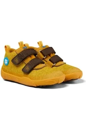 Affenzahn Minimal Lowboot Happy Smile Knit Vegan Winterstiefel gelb 22 Kinder