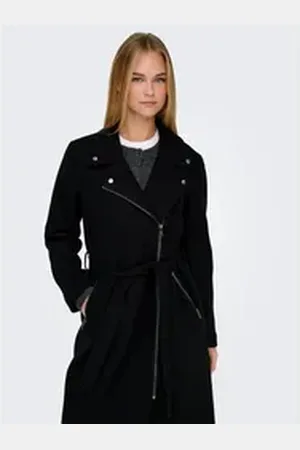 ONLY Langmantel ONLAUGUSTA LIFE BIKER COAT CC OTW schwarz XS (34)
