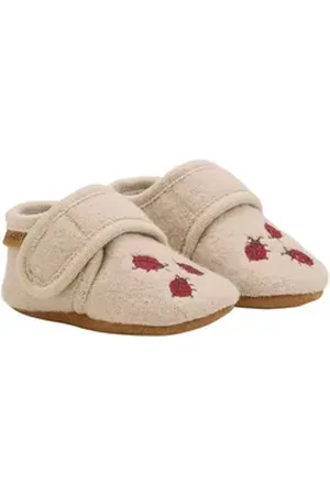EN FANT Wool Slippers with Embroidery Hausschuh bunt 21/22