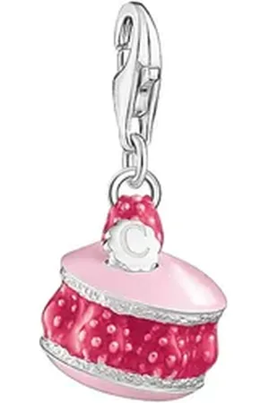 Thomas Sabo Charm-Einhänger Himbeer-Macaron pink, 2080-007-9 rosa|silberfarben