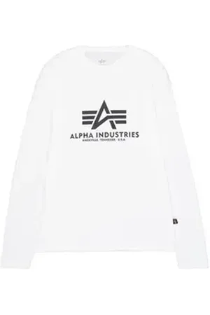 Alpha Industries Longsleeve Men - Longsleeves Basic T - Longsleeve weiß 2 XL
