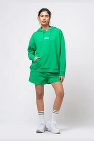 Tom Barron Freizeitanzug WOMEN OVERSIZE FIT SWEATSHIRT AND SHORT SETS grün xs