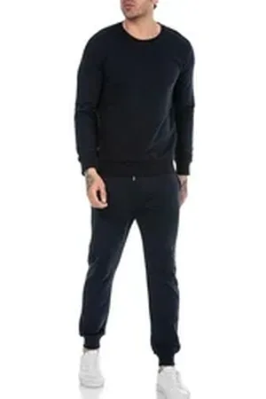 Redbridge Jogginganzug Red Bridge Herren Jogginganzug Set Sweatshirt Hose Premium Basic (Spar-Set, 2-tlg), Premium Qualität, gemütlich, vielseitig blau S