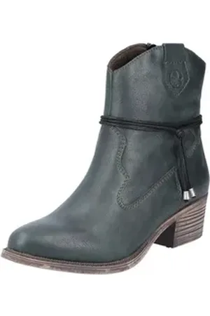 Rieker Westernstiefelette, Cowboyboots, Stiefelette, Blockabsatz, in spitz zulaufender Form grün 38 EU