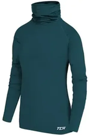 TCA Trainingsshirt Mädchen Warm-Up Trichterkragen Thermo Lauf Oberteil - Tiefblau, My (1-tlg) blau 8-10 Jahre