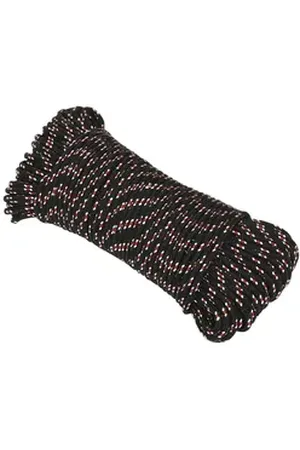 vidaXL Bootsseil Schwarz 3 mm 25 m Polypropylen Seil (1-tlg) rot|schwarz 2500 cm x 0.3 cm