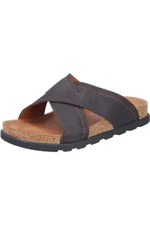 Rieker Pantolette, Sommerschuh, Strandschuh, Hausschuh mit Fußbett braun 47 EU