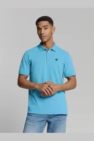 No Excess Poloshirt Poloshirt Polo Pique Garment Dyed blau L