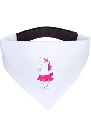 Mr. & Mrs. Panda Hundefliege Einhorn Ballerina - Weiß - Geschenk, Unicorn, Einhörner, Geburtstag, Polyester weiß S | 22.5 cm x 22.5 cm