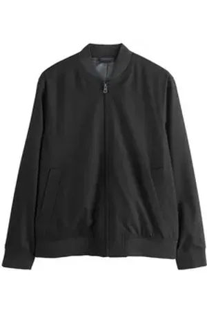 Next Bomberjacke Slim Fit Bomberjacke aus Flanell (1-St) schwarz M