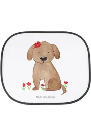 Mr. & Mrs. Panda Sonnenschutz Hund Dame - Weiß - Geschenk, Hundedame, Sonne, Sonnenblende, Frauchen, Seidenmatt, Farbenfrohes Design weiß