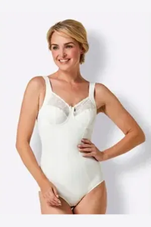 Anita Miederbody Einteiler ohne Bügel Spitze beige 110