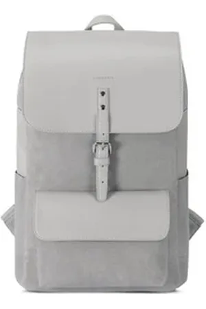 Expatrié Cityrucksack ELLA Rucksack Damen, Laptop Fach, Tagesrucksack, Magnetverschluss, Laptopfach, Wasserabweisend grau