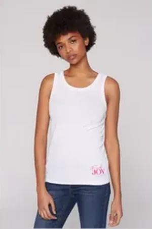 Soccx Tanktop aus Baumwolle weiß XL