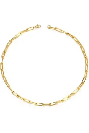 Karma Edelstahlkette Halskette Damen Edelstahl Gold 50 cm Kette Gliederkette (Edelstahlhalskette Kette Metall), für Frauen modern verstellbar Damenhalskette Edelstahlkette goldfarben