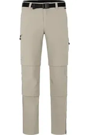 Bergson Outdoorhose QUEENSLAND Doppel Zipp-Off mit T-ZIPP Herren Wanderhose, vielseitig, pflegeleicht, Normalgrößen, hell beige beige normal | 56