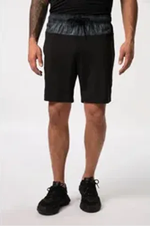 JP 1880 Sweathose Sporthose FLEXNAMIC® Print-Einsätze schwarz 3XL