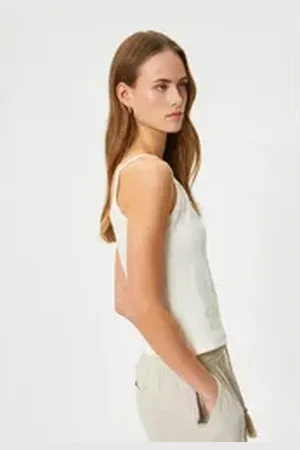 Koton Tanktop Ärmellos Normale Länge Tanktop grau S