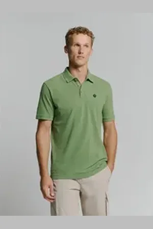 No Excess Poloshirt Poloshirt Polo Pique Garment Dyed grün XXL