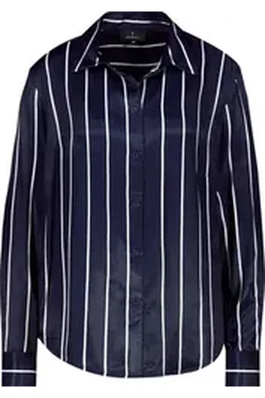 monari Langarmbluse / Da. Bluse / Bluse blau 38