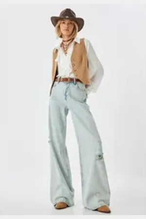 Koton Loose-fit-Jeans Niedrige Leibhöhe Loose blau 32/32