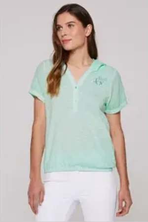 Soccx Kapuzenshirt mit Gummizug im Saum grün L