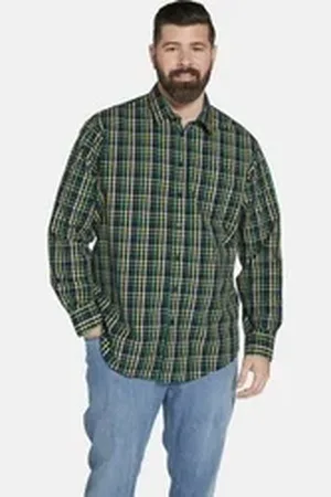 Charles Colby Langarmhemd DUKE BRANAG im Karo-Design blau 4XL (49/50)