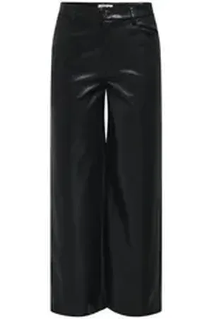 ONLY Slim-fit-Jeans ONLMADISON HW WIDE FAUX LEATHER PAN S/32