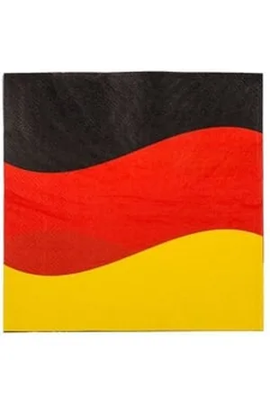OUT OF THE BLUE Flagge Deutschlandflagge 2-lagige Papierservietten 12 Stück ca. 33 x 33 cm