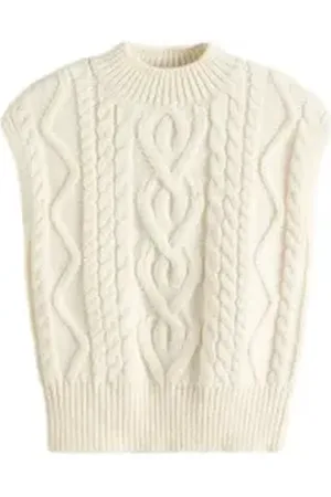 Next Stricktop Tanktop mit Zopfstrickmuster (1-tlg) beige 146 (11 J.)