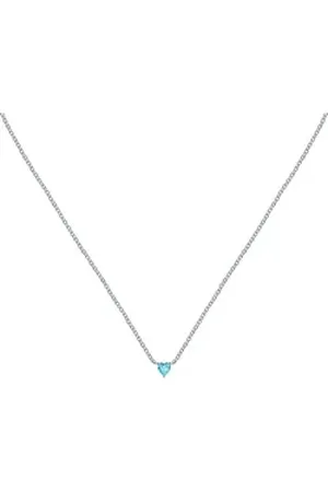 La Petite Story Collier Damen-Kette 925er Silber Zirkonia blau|silberfarben