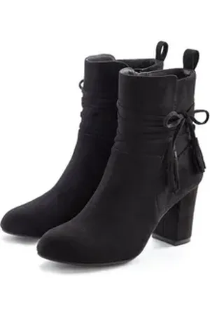 Lascana Stiefelette mit Blockabsatz, High-Heel-Stiefelette, Ankle Boots, Stiefel schwarz 39 EU