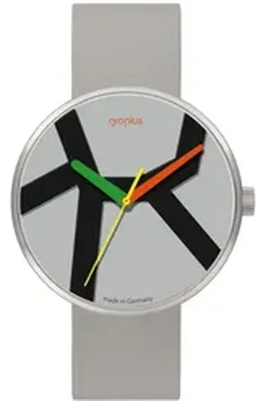 Walter Gropius Quarzuhr Made in Germany, Saphirglas, Forum Move - WG 011-05, Designeruhr, Lederarmband mit Easy-Release System, Edelstahlgehäuse