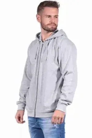 Normann Relaxanzug Herren Jacke mit Kapuze für Hausanzug, Sportanzug Oberteil grau XXL