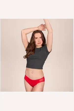 Taynie Inkontinenzslip Lady ultra Inkontinenzunterwäsche / Inkontinenzslip aus Bio Baumwolle rot 34
