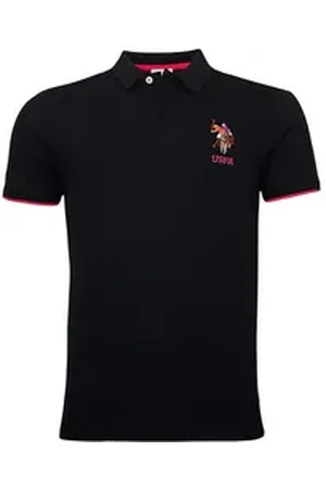 U.S. Polo Assn. U.S. Polo Assn Poloshirt Poloshirt Kurzarmshirt bunter Poloreiter (1-tlg., 1) schwarz 3XL