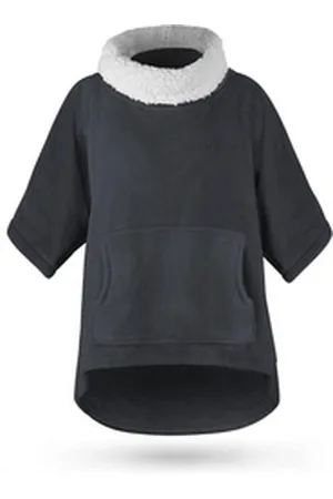 Normani Fleecepullover Oversize Pullover Merlo Kuscheliger Home-Pulli mit Rollkragen grau