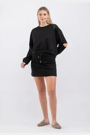 Tom Barron Freizeitanzug Women Sweatshirt And Skirt Set schwarz s