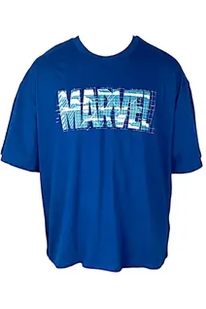 Marvel T-Shirt Oversized Jersey Kurzarmshirt aus Baumwolle Gr. S - XXL blau XL