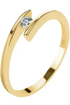 CHRIST Diamantring Damen-Damenring 585er Gelbgold 1 Diamant gelb|goldfarben 60